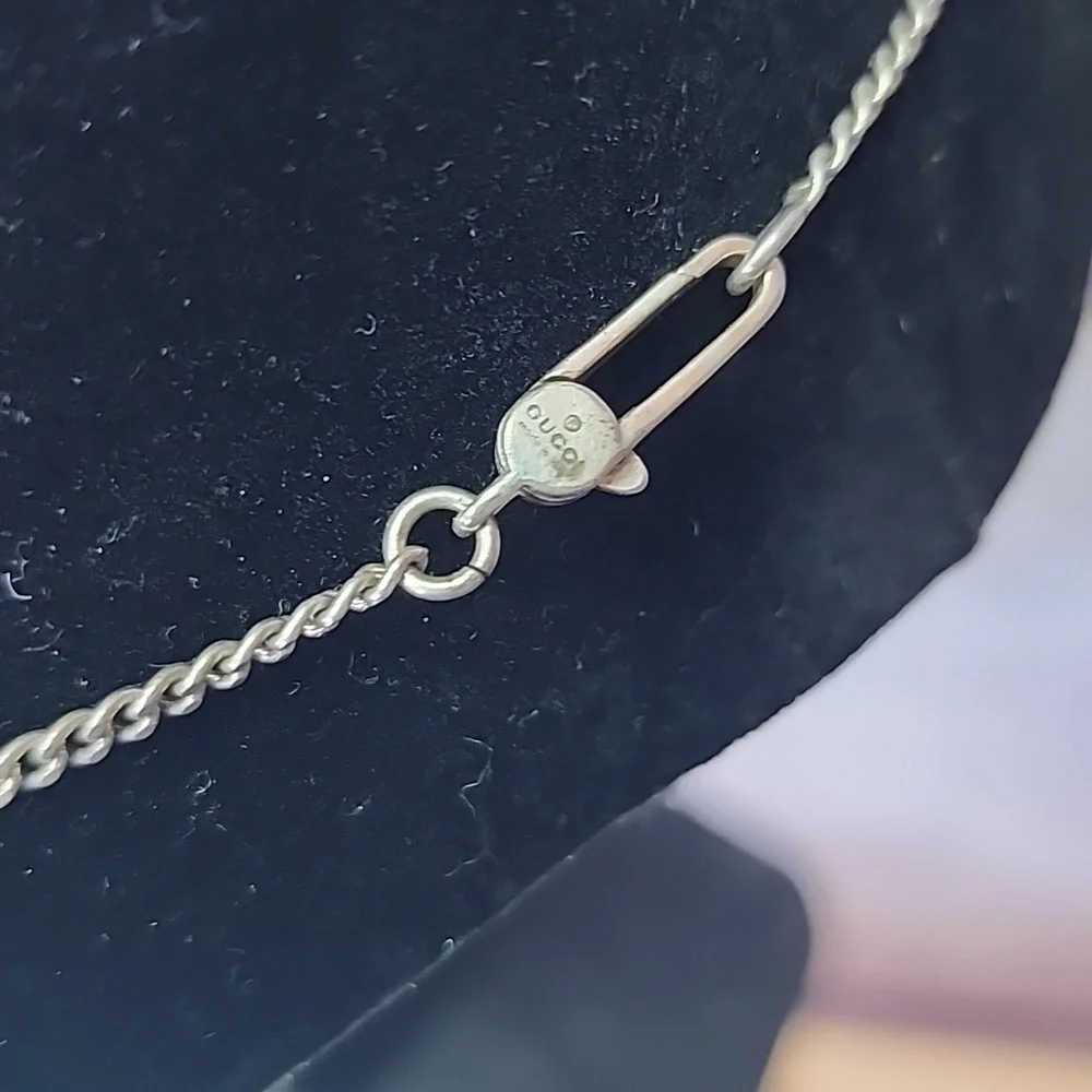 Gucci Ghost Sterling Silver Chain Double Sided Pendant Necklace - Picture 5 of 6